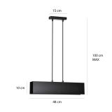 mini: Lampa wisząca GENTOR nowoczesna czarna E27 15W LED (4)