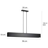 mini: Lampa wisząca GENTOR nowoczesna czarna E27 15W LED (2)