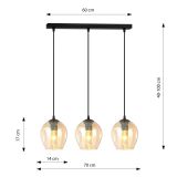 mini: Lampa wisząca ISTAR nowoczesna czarna E27 15W LED (8)