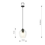 mini: Lampa wisząca ISTAR nowoczesna czarna E27 15W LED (8)