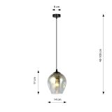 mini: Lampa wisząca ISTAR nowoczesna czarna E27 15W LED (8)