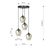 mini: Lampa wisząca ISTAR nowoczesna czarna E27 15W LED (8)