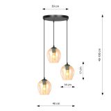 mini: Lampa wisząca ISTAR nowoczesna czarna E27 15W LED (7)