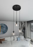 mini: Lampa wisząca COSMO nowoczesna czarna E14 10W LED (4)