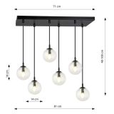 mini: Lampa wisząca COSMO nowoczesna czarna E14 10W LED (7)