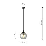 mini: Lampa wisząca COSMO nowoczesna czarna E14 10W LED (8)