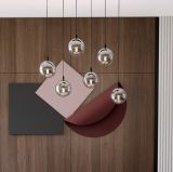 mini: Lampa wisząca COSMO nowoczesna czarna E14 10W LED (6)