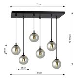 mini: Lampa wisząca COSMO nowoczesna czarna E14 10W LED (7)