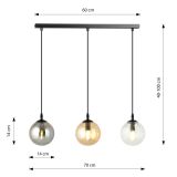 mini: Lampa wisząca COSMO nowoczesna czarna E14 10W LED (8)