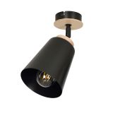 mini: Lampa sufitowa ATLAS nowoczesna czarna E27 15W LED (1)