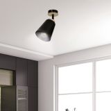 mini: Lampa sufitowa ATLAS nowoczesna czarna E27 15W LED (7)