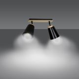 mini: Lampa sufitowa ATLAS nowoczesna czarna E27 15W LED (5)