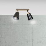 mini: Lampa sufitowa ATLAS nowoczesna czarna E27 15W LED (8)