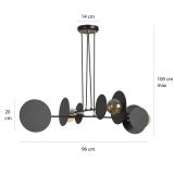 mini: Lampa wisząca IDEA nowoczesna czarna E27 15W LED (2)