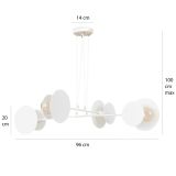 mini: Lampa wisząca IDEA nowoczesna biała E27 15W LED (7)