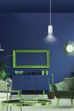 mini: Lampa wisząca FUMIKO nowoczesna biała / srebrna GU10 10W LED (6)