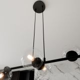mini: Lampa wisząca ROSSI nowoczesna czarna E14 10W LED (6)