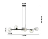 mini: Lampa wisząca ROSSI nowoczesna czarna E14 10W LED (7)