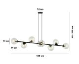 mini: Lampa wisząca ROSSI nowoczesna czarna E14 10W LED (3)
