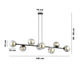 mini: Lampa wisząca ROSSI nowoczesna czarna E14 10W LED (2)