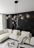 mini: Lampa wisząca ROSSI nowoczesna czarna E14 10W LED (6)