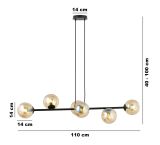 mini: Lampa wisząca ROSSI nowoczesna czarna E14 10W LED (7)