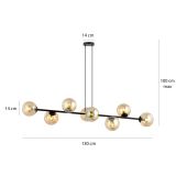 mini: Lampa wisząca ROSSI nowoczesna czarna E14 10W LED (4)