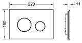 Przycisk Spłukujący Loop Szkło Białe/Chrom Mat 9240659 Tece