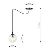 mini: Lampa wisząca GIGI nowoczesna czarna E14 10W LED (3)