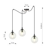 mini: Lampa wisząca GIGI nowoczesna czarna E14 10W LED (3)