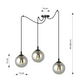 mini: Lampa wisząca GIGI nowoczesna czarna E14 10W LED (3)