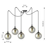 mini: Lampa wisząca GIGI nowoczesna czarna E14 10W LED (3)