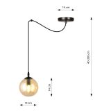 mini: Lampa wisząca GIGI nowoczesna czarna E14 10W LED (3)