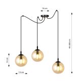 mini: Lampa wisząca GIGI nowoczesna czarna E14 10W LED (3)