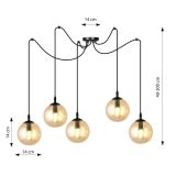 mini: Lampa wisząca GIGI nowoczesna czarna E14 10W LED (3)