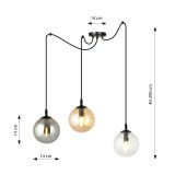 mini: Lampa wisząca GIGI nowoczesna czarna E14 10W LED (3)