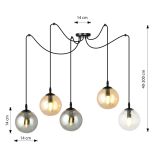 mini: Lampa wisząca GIGI nowoczesna czarna E14 10W LED (7)