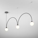 Lampa Wisząca Flying Ball ARC WP x3 Led Czarny 59866-L940-D0-00-12 Aqform