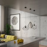 mini: Sollux Lampa wisząca UMBERTO czarna Powder Blue E27 (2)