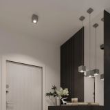 mini: Sollux Lampa wisząca QUAD 1 szary Deep Space Gu10 (2)