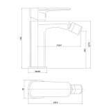 Bateria Bidetowa Larga Chrom S951-380 Cersanit