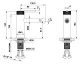 Bateria Bidetowa Ori Gun Metal 08020BN Emporia