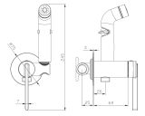 Bateria Bidetowa Podtynkowa Z Wężem I Słuchawką Typu Bidetka Aurevo Złoty Szczotkowany ABAU4112B1 Avapax