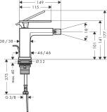 Bateria Bidetowa Tecturis E 73200700 Biały Mat Hansgrohe