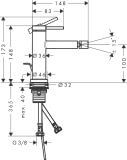 Bateria Bidetowa Tecturis S 73201000 Chrom Hansgrohe