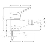 mini: Bateria Bidetowa Z Korkiem Automatycznym Joko Chrom BOJ_031M Deante (2)