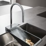 Bateria Kuchenna Aquano Select Z Wyciąganą Wylewką Chrom 73837000 Hansgrohe