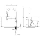mini: Bateria Kuchenna Bend Czarny Mat BE6455BL Omnires (3)