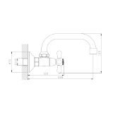 Bateria Kuchenna Ścienna Zaharra Chrom ABZA161111 Avapax
