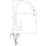Bateria Kuchenna Stojąca Z Elastyczną Wylewką Onclo Czarny ABON7213F1 Avapax